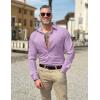 imageCOOFANDY Mens Dress Shirts Wrinkle Free Long Sleeve Button Down Shirts Formal Business ShirtLavender