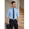 imageCOOFANDY Mens Dress Shirts Wrinkle Free Long Sleeve Button Down Shirts Formal Business ShirtLight Blue