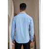 imageCOOFANDY Mens Dress Shirts Wrinkle Free Long Sleeve Button Down Shirts Formal Business ShirtLight Blue