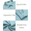 imageCOOFANDY Mens Dress Shirts Wrinkle Free Long Sleeve Button Down Shirts Formal Business ShirtLight Green