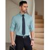 imageCOOFANDY Mens Dress Shirts Wrinkle Free Long Sleeve Button Down Shirts Formal Business ShirtLight Green