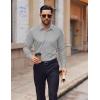 imageCOOFANDY Mens Dress Shirts Wrinkle Free Long Sleeve Button Down Shirts Formal Business ShirtLight Grey