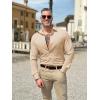 imageCOOFANDY Mens Dress Shirts Wrinkle Free Long Sleeve Button Down Shirts Formal Business ShirtLight Khaki