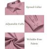 imageCOOFANDY Mens Dress Shirts Wrinkle Free Long Sleeve Button Down Shirts Formal Business ShirtPink