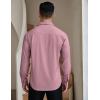 imageCOOFANDY Mens Dress Shirts Wrinkle Free Long Sleeve Button Down Shirts Formal Business ShirtPink