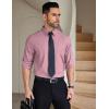 imageCOOFANDY Mens Dress Shirts Wrinkle Free Long Sleeve Button Down Shirts Formal Business ShirtPink