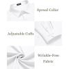 imageCOOFANDY Mens Dress Shirts Wrinkle Free Long Sleeve Button Down Shirts Formal Business ShirtWhite