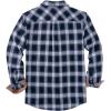 imageCOOFANDY Mens Fall Plaid Button Down Shirt Long Sleeve Casual Cowboy Work Shirts Lightweight Flannel Shirts Two PocketPlaidblack  Navy