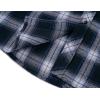 imageCOOFANDY Mens Fall Plaid Button Down Shirt Long Sleeve Casual Cowboy Work Shirts Lightweight Flannel Shirts Two PocketPlaidblack  Navy