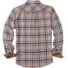 imageCOOFANDY Mens Fall Plaid Button Down Shirt Long Sleeve Casual Cowboy Work Shirts Lightweight Flannel Shirts Two PocketPlaidkhaki