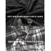 imageCOOFANDY Mens Flannel Shirt Jacket Warm Quilted Lined Hooded Long Sleeve Plaid Shirt JacketsBlack  Grey Plaid