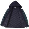 imageCOOFANDY Mens Flannel Shirt Jacket Warm Quilted Lined Hooded Long Sleeve Plaid Shirt JacketsBlue  Green Plaid