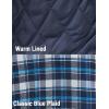 imageCOOFANDY Mens Flannel Shirt Jacket Warm Quilted Lined Hooded Long Sleeve Plaid Shirt JacketsBlue Plaid