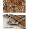 imageCOOFANDY Mens Flannel Shirt Jacket Warm Quilted Lined Hooded Long Sleeve Plaid Shirt JacketsLight Brown Plaid