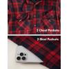 imageCOOFANDY Mens Flannel Shirt Jacket Warm Quilted Lined Hooded Long Sleeve Plaid Shirt JacketsNavy  Red Plaid