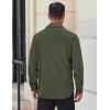 imageCOOFANDY Mens Flannel Shirts Long Sleeve Lightweight Plaid Shirt Casual Button Down Shirts JacketArmy Green