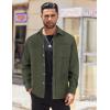 imageCOOFANDY Mens Flannel Shirts Long Sleeve Lightweight Plaid Shirt Casual Button Down Shirts JacketArmy Green