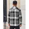 imageCOOFANDY Mens Flannel Shirts Long Sleeve Lightweight Plaid Shirt Casual Button Down Shirts JacketBlack