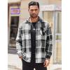 imageCOOFANDY Mens Flannel Shirts Long Sleeve Lightweight Plaid Shirt Casual Button Down Shirts JacketBlack