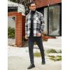 imageCOOFANDY Mens Flannel Shirts Long Sleeve Lightweight Plaid Shirt Casual Button Down Shirts JacketBlack