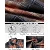 imageCOOFANDY Mens Flannel Shirts Long Sleeve Lightweight Plaid Shirt Casual Button Down Shirts JacketBlack Orange