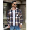 imageCOOFANDY Mens Flannel Shirts Long Sleeve Lightweight Plaid Shirt Casual Button Down Shirts JacketBlue Plaid