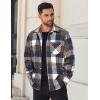 imageCOOFANDY Mens Flannel Shirts Long Sleeve Lightweight Plaid Shirt Casual Button Down Shirts JacketBlue Plaid