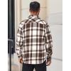 imageCOOFANDY Mens Flannel Shirts Long Sleeve Lightweight Plaid Shirt Casual Button Down Shirts JacketBrown