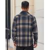 imageCOOFANDY Mens Flannel Shirts Long Sleeve Lightweight Plaid Shirt Casual Button Down Shirts JacketDark Blue
