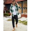 imageCOOFANDY Mens Flannel Shirts Long Sleeve Lightweight Plaid Shirt Casual Button Down Shirts JacketGreen