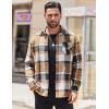 imageCOOFANDY Mens Flannel Shirts Long Sleeve Lightweight Plaid Shirt Casual Button Down Shirts JacketKhaki