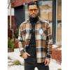 imageCOOFANDY Mens Flannel Shirts Long Sleeve Lightweight Plaid Shirt Casual Button Down Shirts JacketKhaki