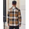 imageCOOFANDY Mens Flannel Shirts Long Sleeve Lightweight Plaid Shirt Casual Button Down Shirts JacketKhaki