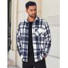 imageCOOFANDY Mens Flannel Shirts Long Sleeve Lightweight Plaid Shirt Casual Button Down Shirts JacketLight Blue