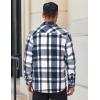 imageCOOFANDY Mens Flannel Shirts Long Sleeve Lightweight Plaid Shirt Casual Button Down Shirts JacketLight Blue