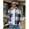 imageCOOFANDY Mens Flannel Shirts Long Sleeve Lightweight Plaid Shirt Casual Button Down Shirts JacketNavy Blue