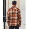 imageCOOFANDY Mens Flannel Shirts Long Sleeve Lightweight Plaid Shirt Casual Button Down Shirts JacketOrange Red
