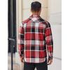 imageCOOFANDY Mens Flannel Shirts Long Sleeve Lightweight Plaid Shirt Casual Button Down Shirts JacketRed