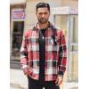 imageCOOFANDY Mens Flannel Shirts Long Sleeve Lightweight Plaid Shirt Casual Button Down Shirts JacketRed