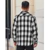 imageCOOFANDY Mens Flannel Shirts Long Sleeve Lightweight Plaid Shirt Casual Button Down Shirts JacketWhite Black