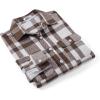 imageCOOFANDY Mens Flannel Shirts Long Sleeve Plaid Shirt Jacket Button Down Shirt with PocketsBrown  White