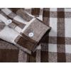imageCOOFANDY Mens Flannel Shirts Long Sleeve Plaid Shirt Jacket Button Down Shirt with PocketsBrown  White