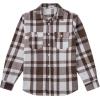 imageCOOFANDY Mens Flannel Shirts Long Sleeve Plaid Shirt Jacket Button Down Shirt with PocketsBrown  White