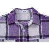 imageCOOFANDY Mens Flannel Shirts Long Sleeve Plaid Shirt Jacket Button Down Shirt with PocketsPurple