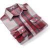imageCOOFANDY Mens Flannel Shirts Long Sleeve Plaid Shirt Jacket Button Down Shirt with PocketsWine Red