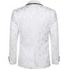 imageCOOFANDY Mens Floral Suit Jacket Embroidered Wedding Blazer Party Dinner Tuxedo