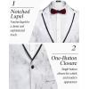 imageCOOFANDY Mens Floral Suit Jacket Embroidered Wedding Blazer Party Dinner Tuxedo
