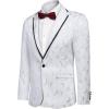 imageCOOFANDY Mens Floral Suit Jacket Embroidered Wedding Blazer Party Dinner Tuxedo