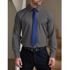 imageCOOFANDY Mens Formal Dress Shirt Hidden Button Front Wrinkle Free Shirt Regular Fit Stretch Business Casual ShirtsDark Grey