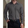 imageCOOFANDY Mens Formal Dress Shirt Hidden Button Front Wrinkle Free Shirt Regular Fit Stretch Business Casual ShirtsDark Grey